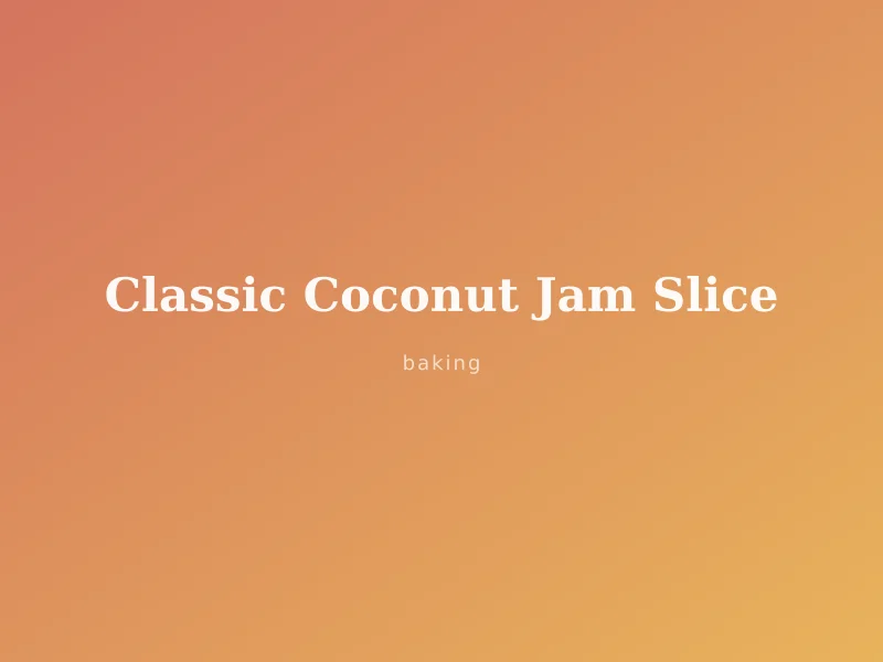 Classic Coconut Jam Slice