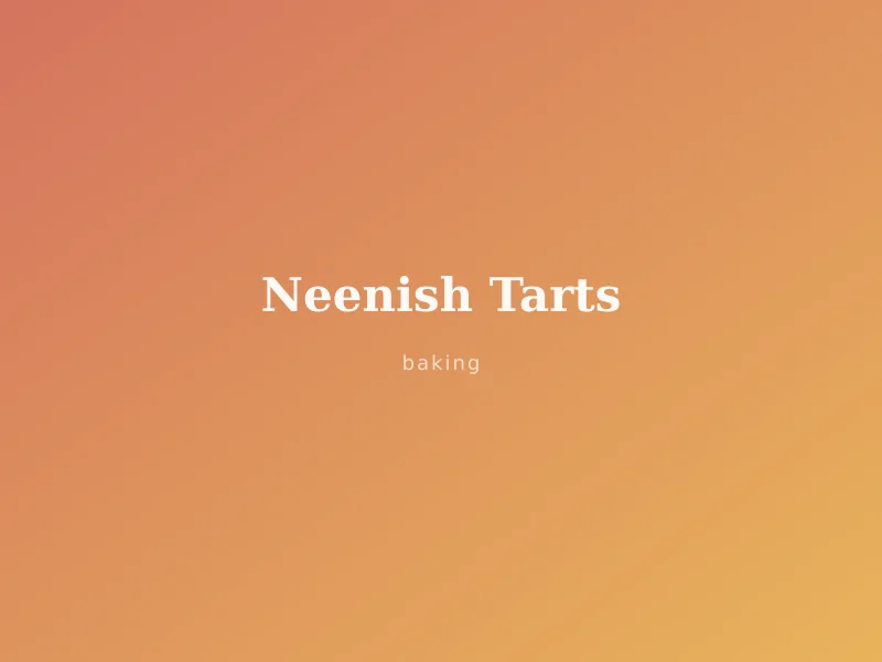 Neenish Tarts