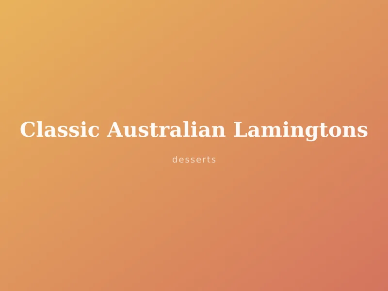 Classic Australian Lamingtons