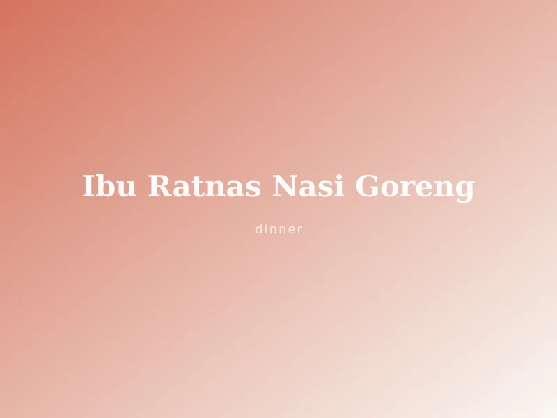 Ibu Ratna's Nasi Goreng