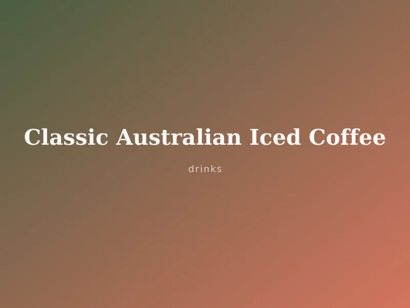 Classic Australian Iced Coffee
