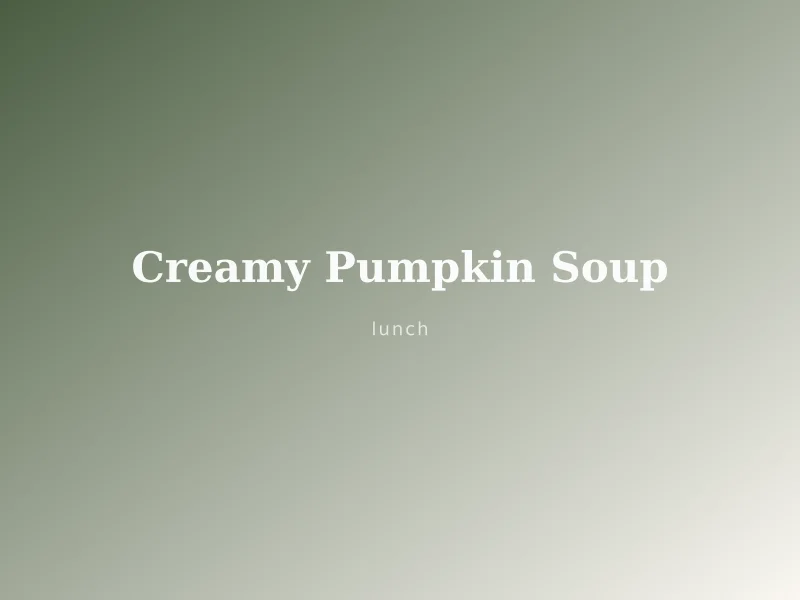 Creamy Pumpkin Soup