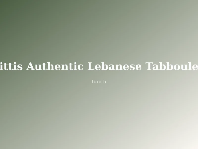 Sitti's Authentic Lebanese Tabbouleh