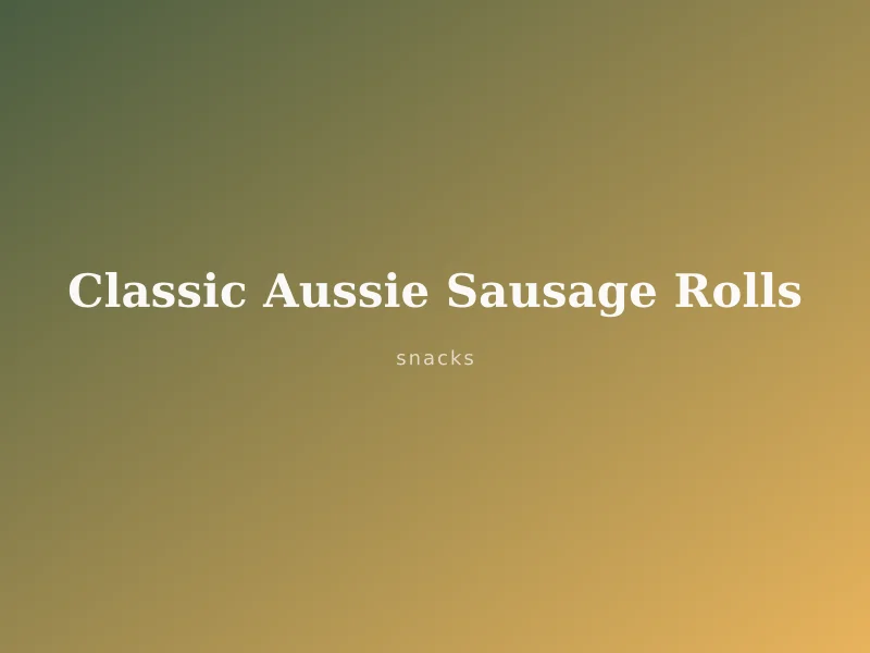 Classic Aussie Sausage Rolls