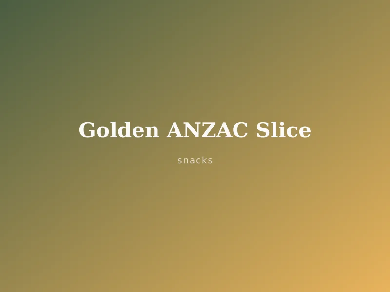 Golden ANZAC Slice