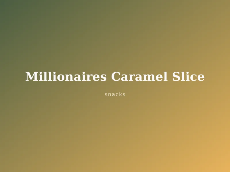 Millionaire's Caramel Slice