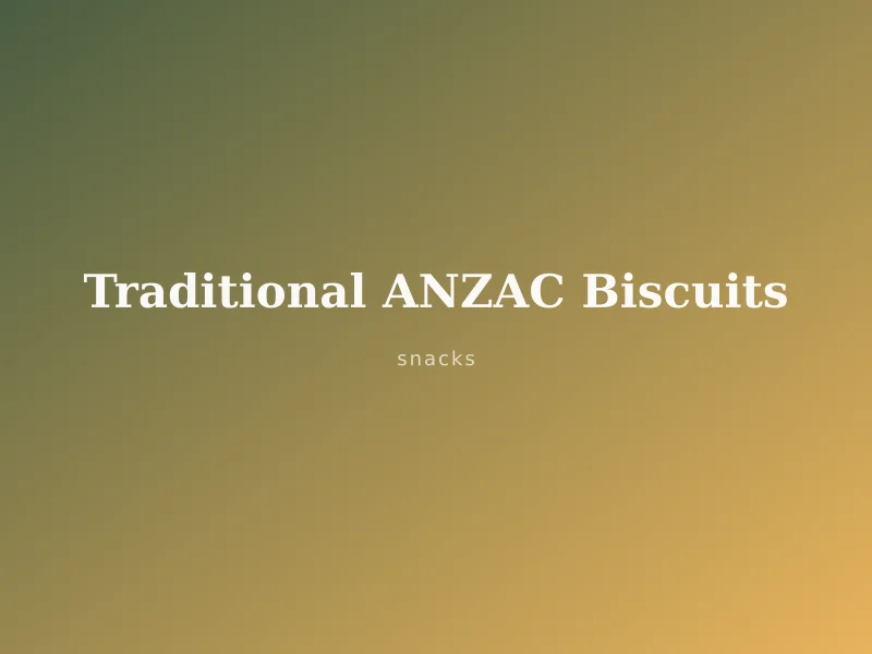 Traditional ANZAC Biscuits